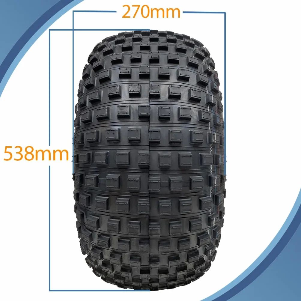 Parnells - 2 Satz Komplette Räder und Reifen, 22 x 11,00-8 2 - Wanda 4-Lagig, 4 Bolzen, 100 mm Pcd, Durchmesser 538 mm, 270 mm Breite, 154 kg - E-Geprüft, für Gartenanhänger, Atv-Quad-Anhänger, Karts