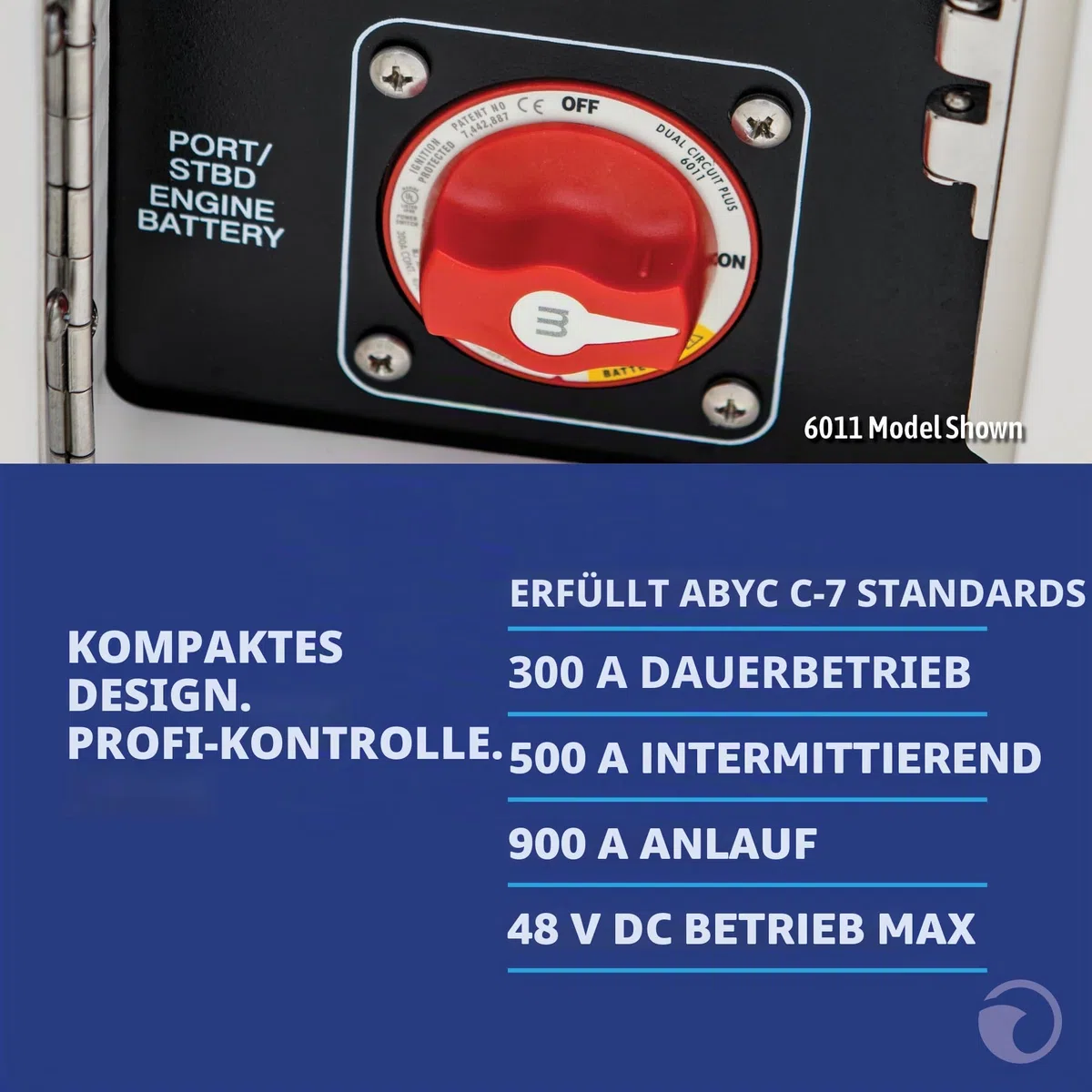 Blue Sea Systems Batterieschalter, 300 A, m-Serie