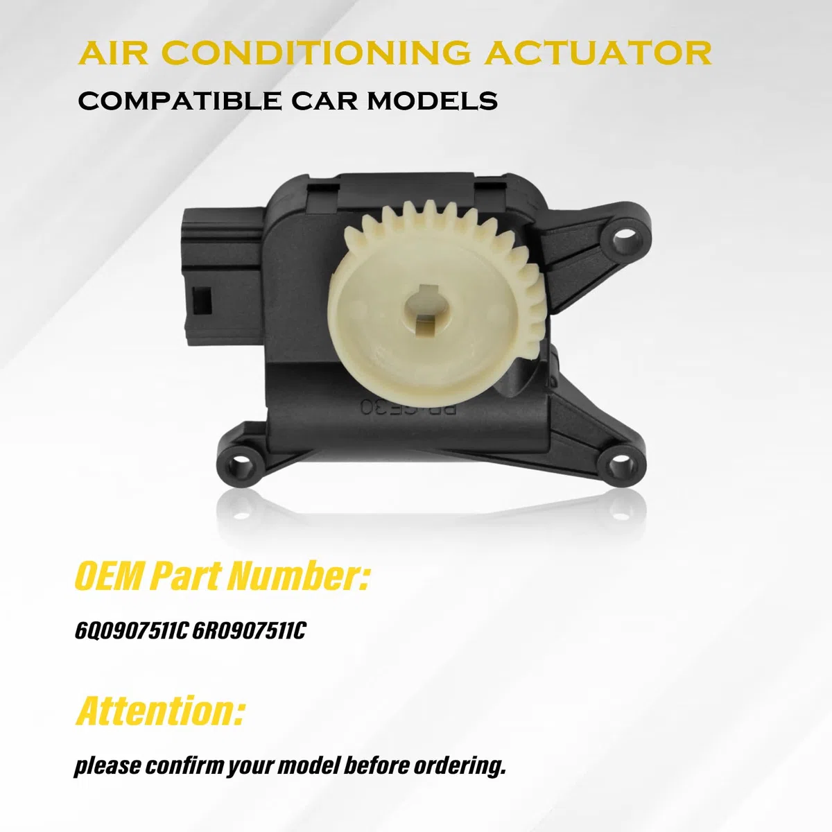 Stellelement Mischklappe für A1 A2 Polo Fox Fabia Ibiza Cordoba Stellmotor Umluftklappe 6Q0907511C 6R0907511C Stellelement Mischklappe Gebläse Klimaanlage Servomotor Heizung