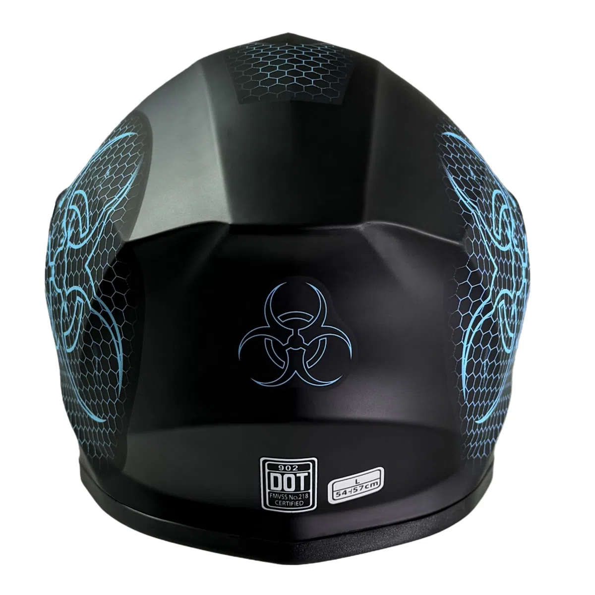 Kinder Integralhelm Bio-Hazard AHP – Motorradhelm für Kinder, ABS-Schale, robuster Kinderhelm für Downhill, Quad und Motocross, Teal