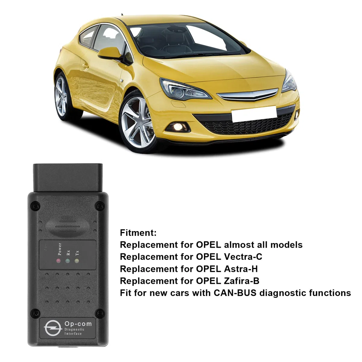 Diagnosekabeladapter, OBD-Autowerkzeug-Fehlerdetektor, mehrere Steuereinheiten, Ersatz für Opcom 1.95