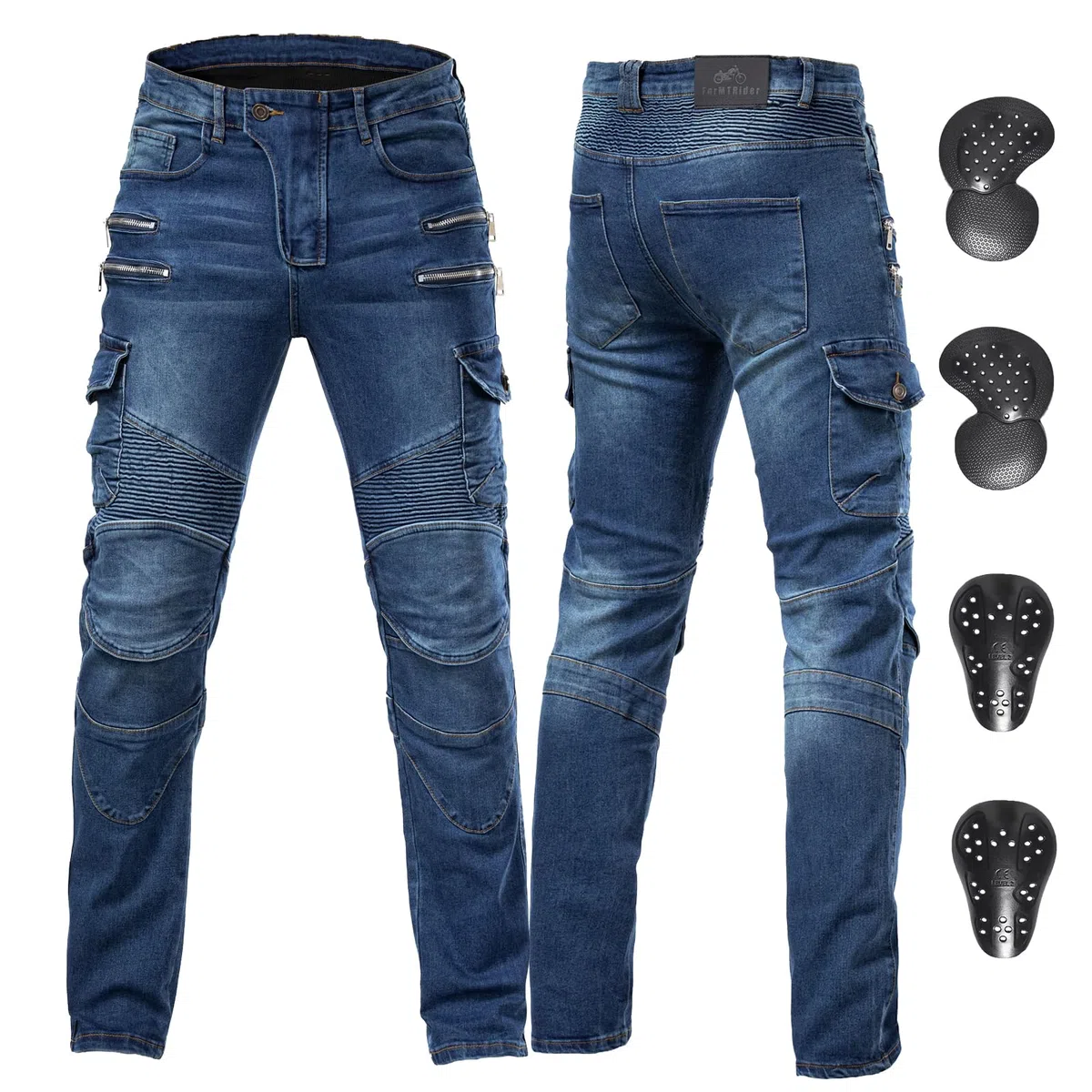 Motorrad Jeans mit entferbarer CE-Schutzausrüstung und Einstellbaren Luftdüsen für saisonengebundene Ride-Komfort