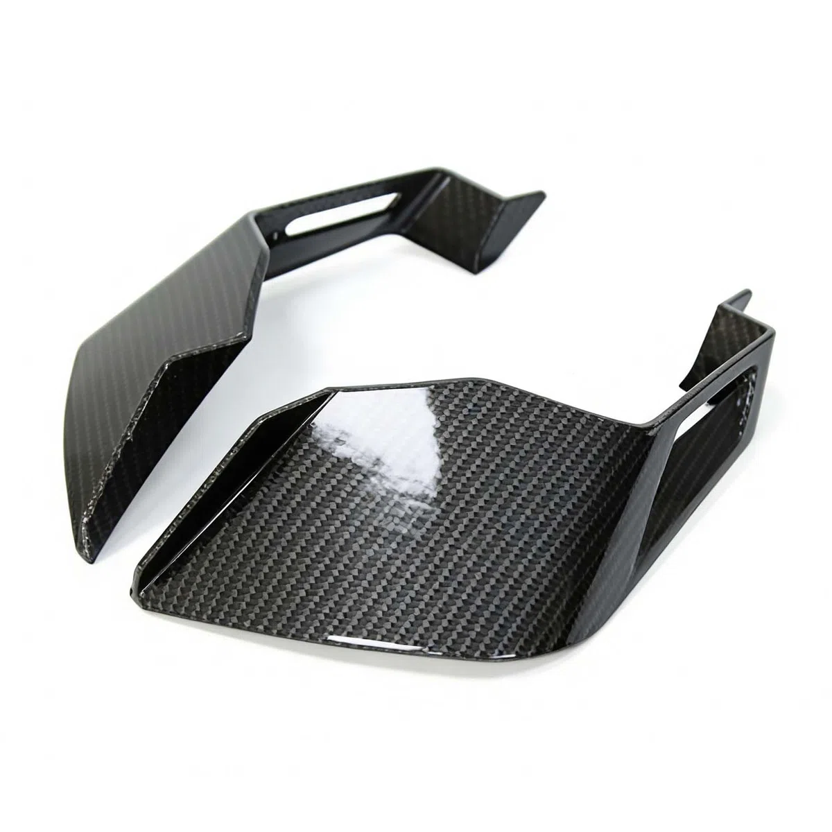 Aerodynamischer Flügel für Can-Am Ryker 900 2019 2020 2021 2022 2023 2024 2025 2026 Motorrad Seitenspoiler Frontverkleidung Winglets Carbon Optik Schwarz Windabweiser Sport Tuning Zubehör