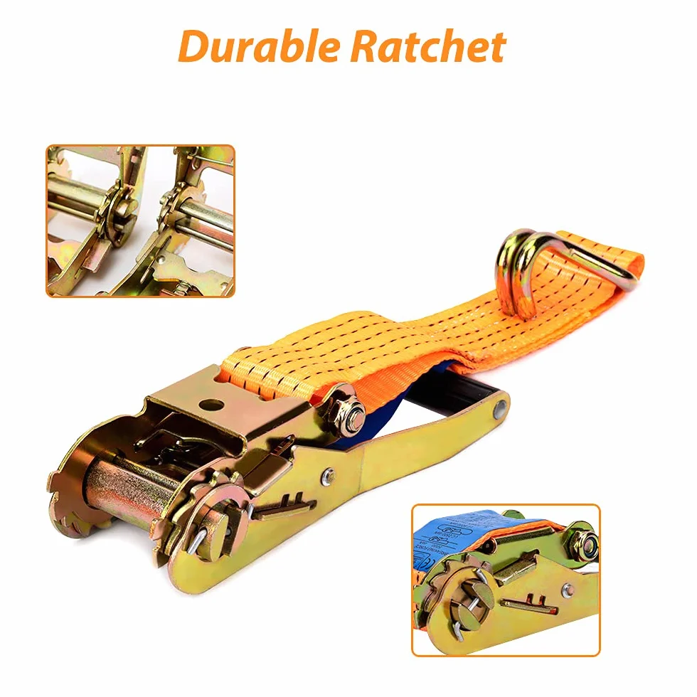10 Stück 5000kg 10m Spanngurte mit Ratsche 2 teilig zweiteilig mit Haken Ratschengurt Zurrgurte 50mm 5000 daN 5t für die professionelle Ladungssicherung