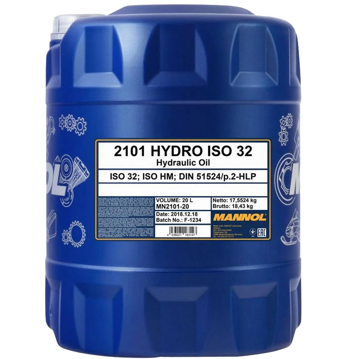 MANNOL 2101 Hydro ISO 32 LONGLIFE 20L