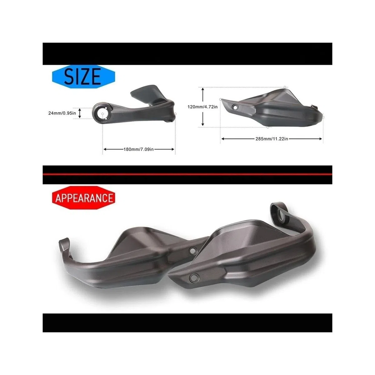PUCIO Für Honda VFR 800 X 800X Crossrunner 2011-2023 Spezieller Handschutz Handguards Lenkerschutz Windschutzscheibe (Farbe : A, Size : Normalcy)