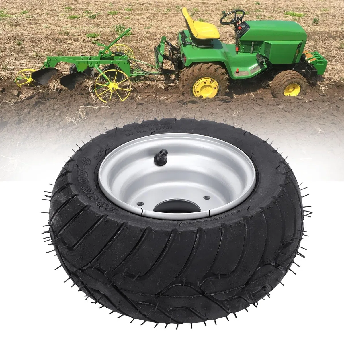 CCYLEZ 13x5.00-6 ATV-Reifen mit Felgen, 6-Zoll-Reifen und Rädern, Gummi-Laufreifen und Radbaugruppe für ATV UTV Go Karts Carts Mini Bikes Mäher, 13/5.00-6
