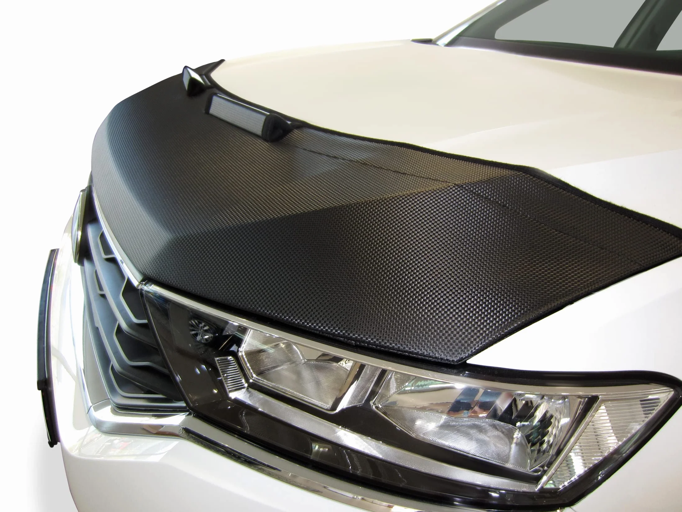 Carbon Optik Bra AB-00790 Auto Bra kompatibel mit Seat Alhambra ab 2010 Haubenbra Steinschlagschutz Tuning Bonnet Bra