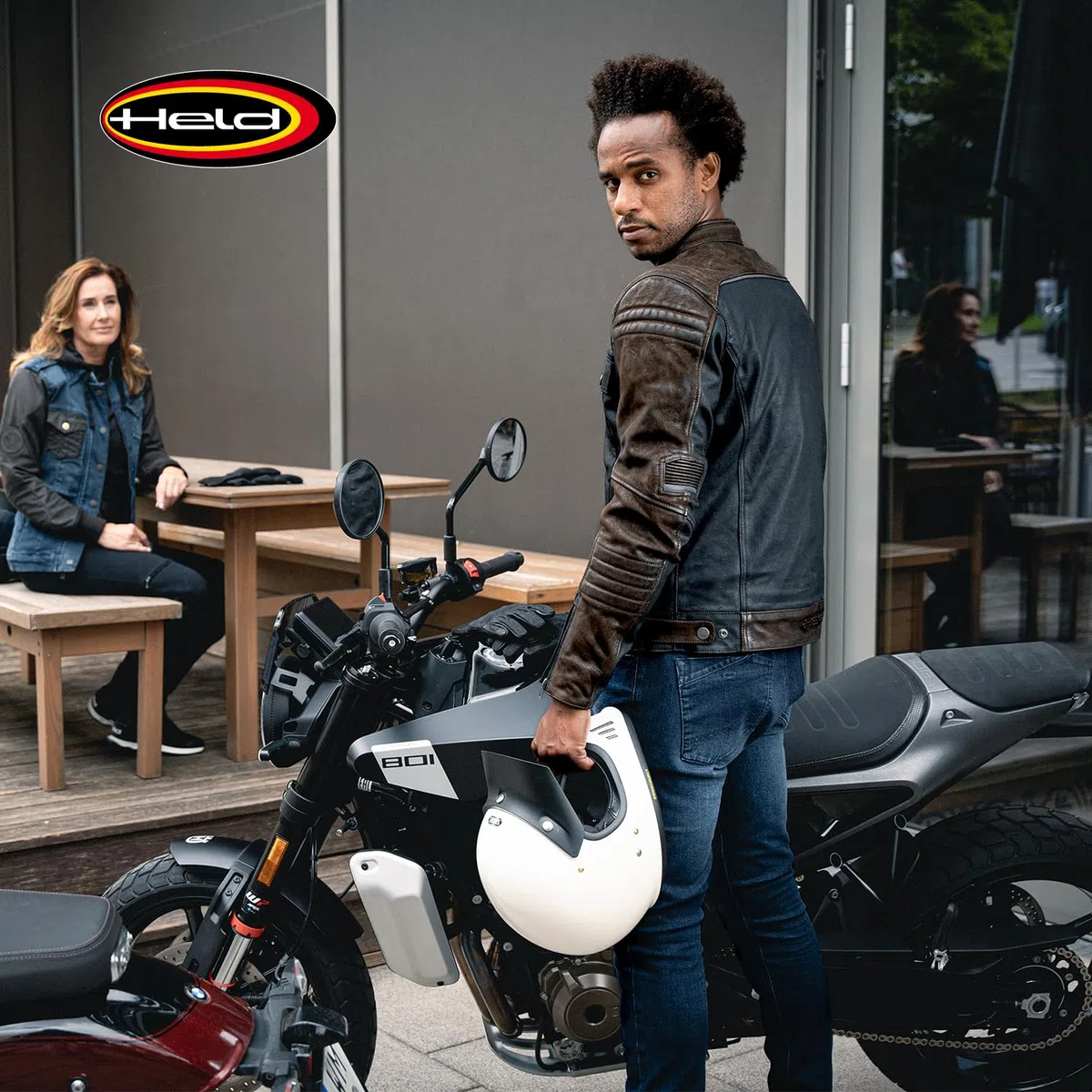 Held Stockton WMS Motorrad Jeans Damen Regular Fit aus Cotton Cordura Stretch - Sommer Motorradhose mit Protektoren d30 Ghost Level 1 - CE Schutzkleidung Klasse AA, Blau gerade, Größe 26/30