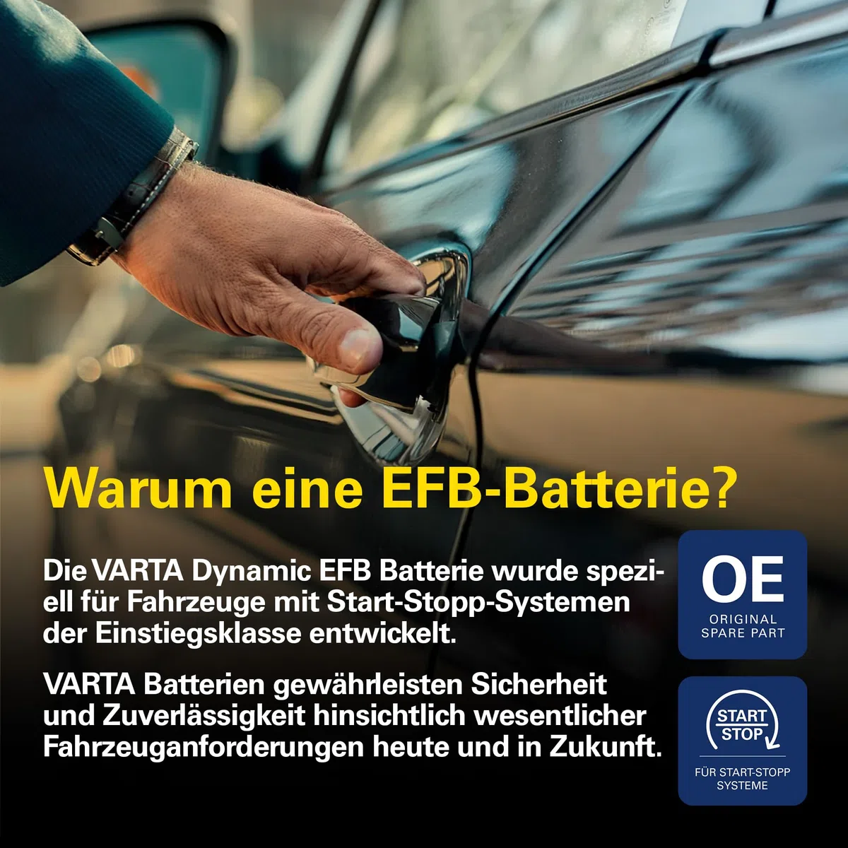 VARTA Automotive DYNAMIC EFB (N85) 12V 85Ah 800A - Nassbatterie für Start-Stopp Systeme - Starterbatterie für Autos mit erhöhtem Energiebedarf - Wartungsfreie Bleisäurebatterie | Starterbatterie für Autos mit erhöhtem Energiebedarf - Wartungsfreie Bleisäu
