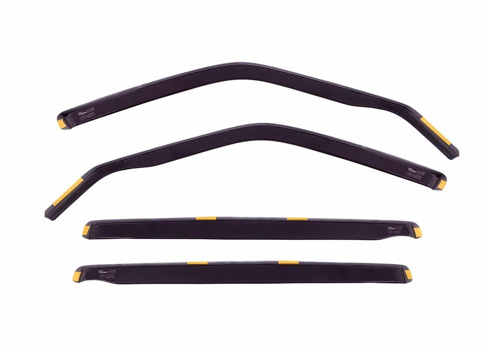 J&J AUTOMOTIVE Windabweiser passend für Ford Focus 1998-2005 4tlg, Heko Regenabweiser Vorne Hinten Getönt Dunkel Passform