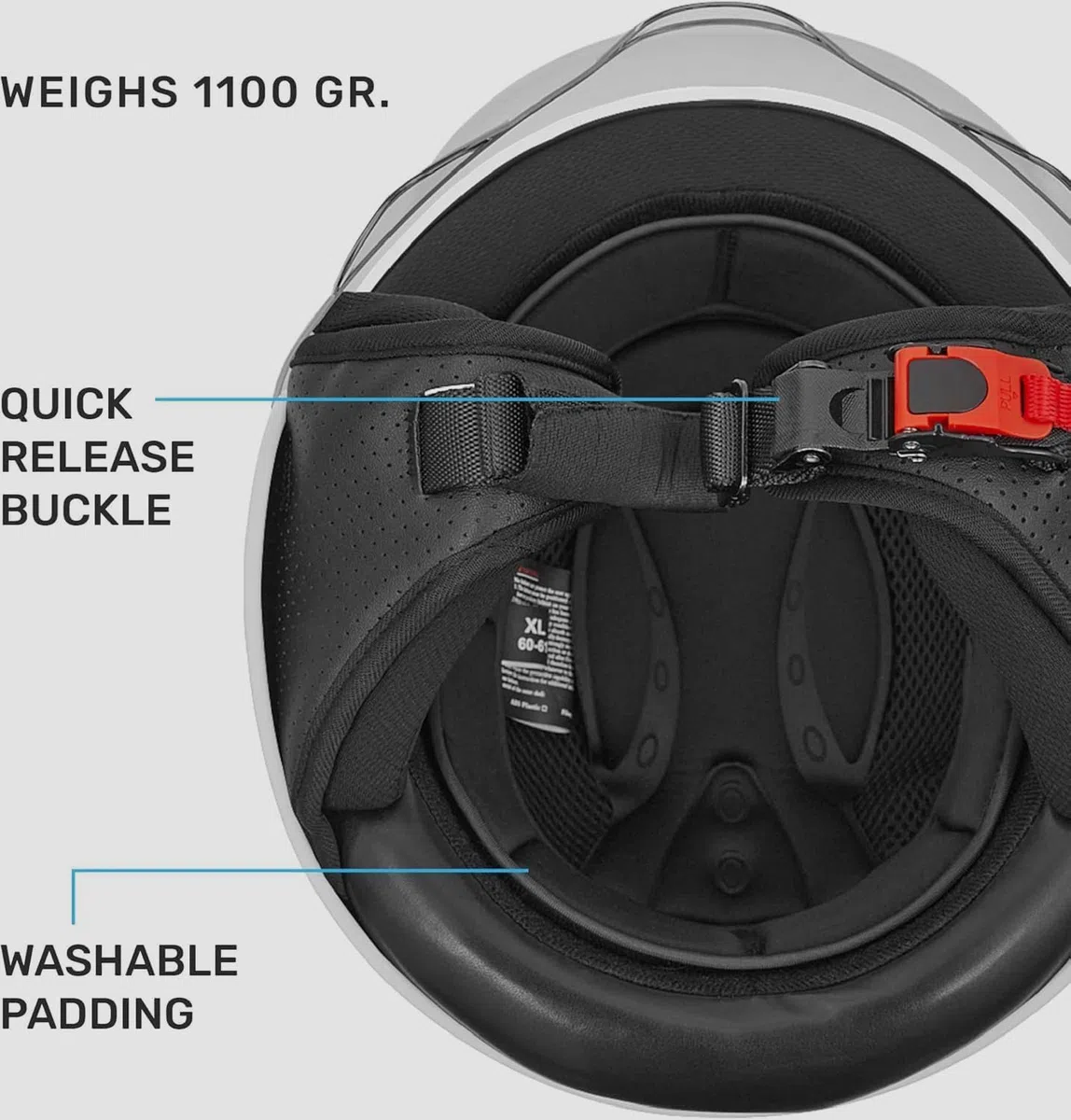 Westt Jethelm mit Visier ECE 22.06 – Leichter Motorradhelm für Damen und Herren – Roller Helm Mopedhelm in 4 Größen (S, M, L, XL)