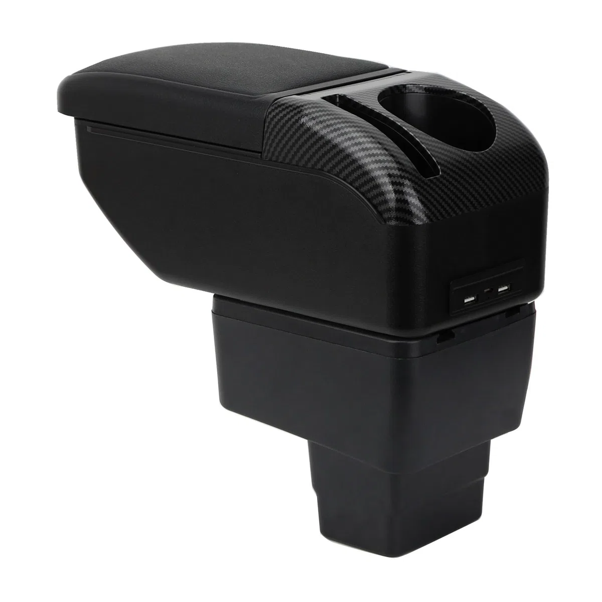 ZENVI MittelArmlehnen Compatible with Mazda 2 Armlehnen 2015-2024 Mittelkonsolen Veranstalter Armlehnen Doppelter Stauraum Verwendbar als Ellbogenstütze（Schwarzer Stil）