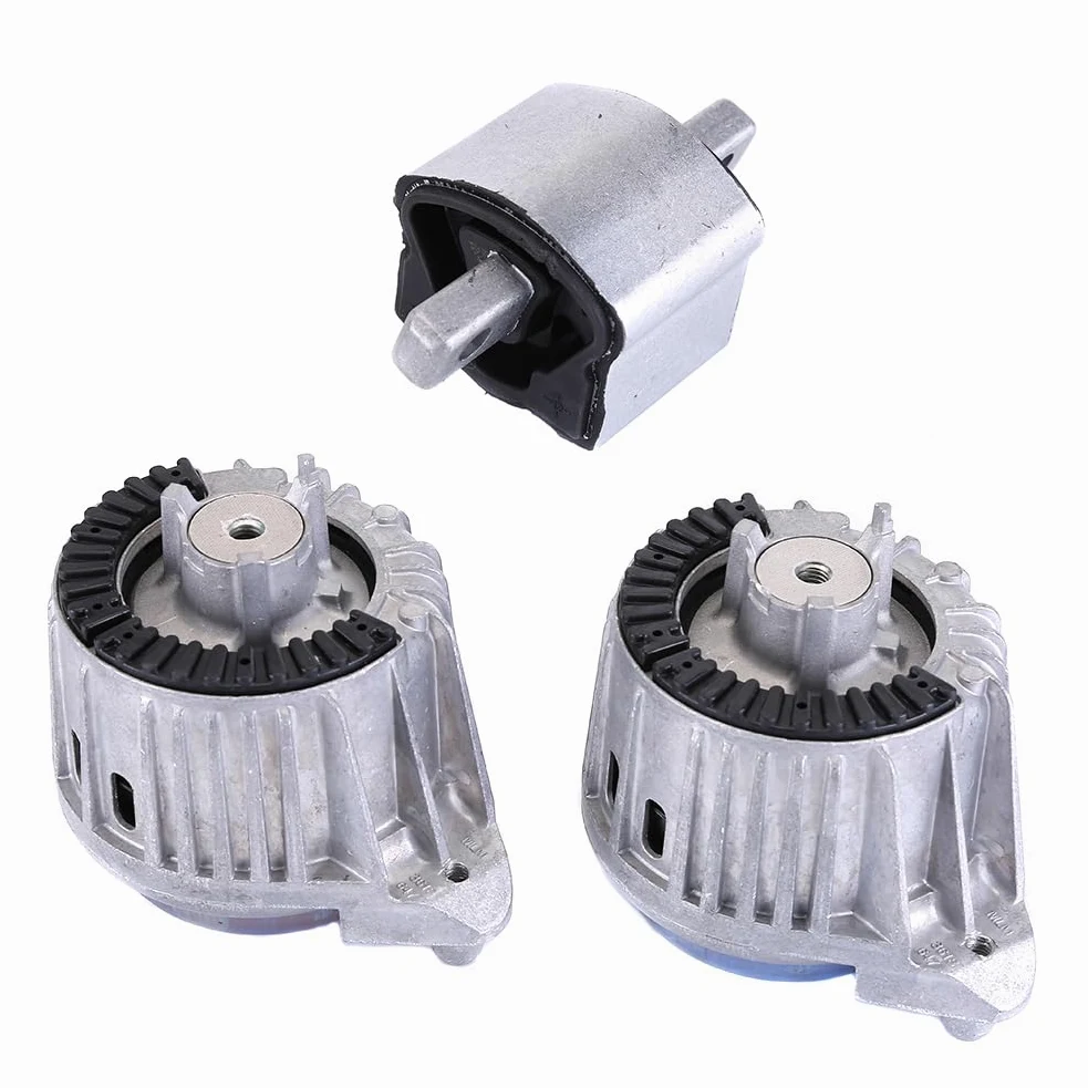 Motorlager Getriebelager kompatibel für Mercedes C E CLK W204 W212 S204 CLS250 CLS220, A1402401318 A2042400217, 2x Motorlager & 1x Getriebehalter, Kraftfahrzeug-Motorenteile