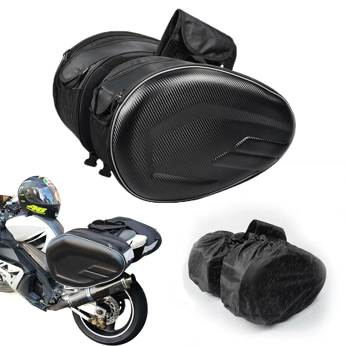 Motorrad hecktasche Satteltasche Seitentasche zum Senden Wasserdicht Abdeckung kann Helm Motorrad Tasche universelle Hecktasche setzen