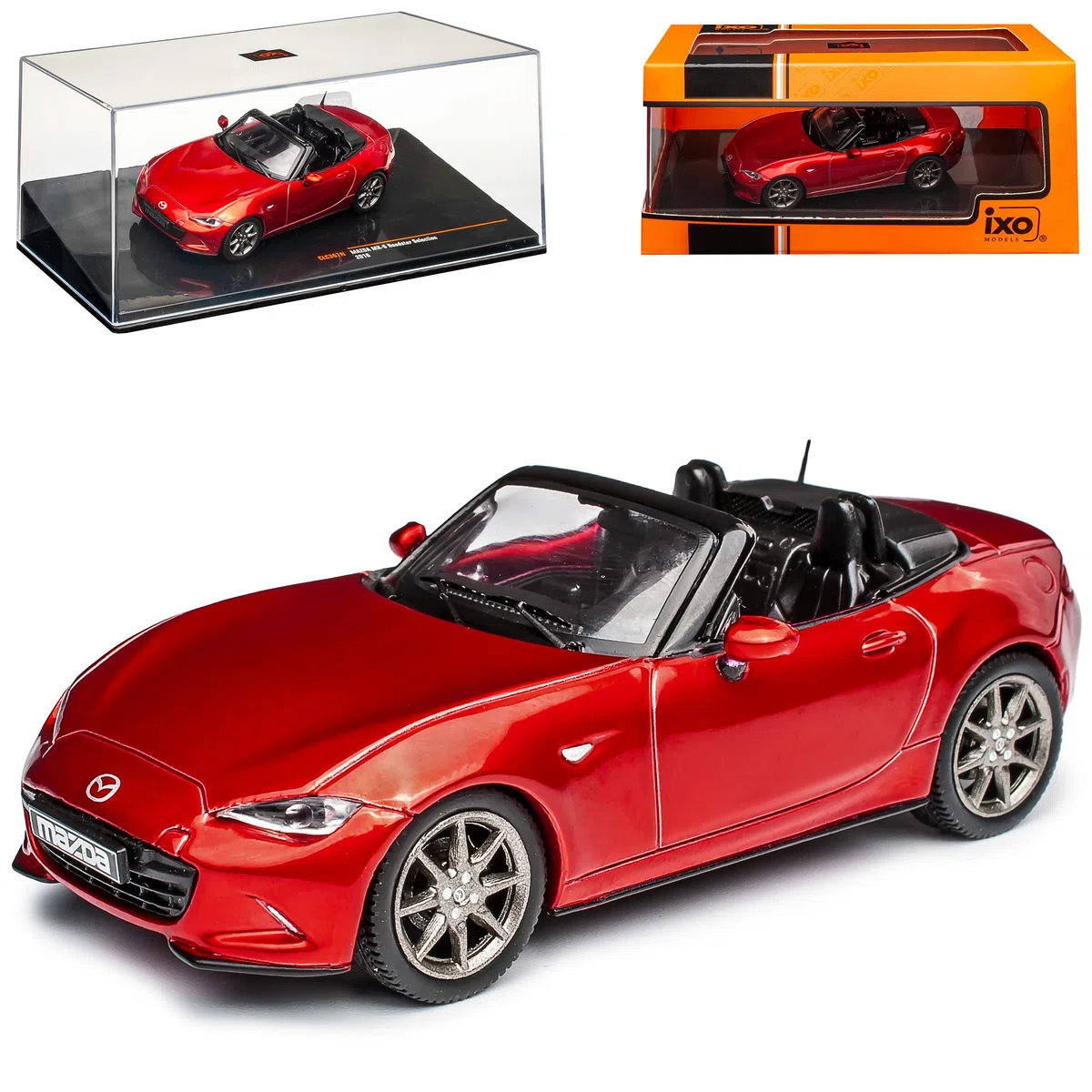 Mazda MX-5 ND Cabrio Roadster Rot Metallic Ab 2015 1/43 Ixo Modell Auto
