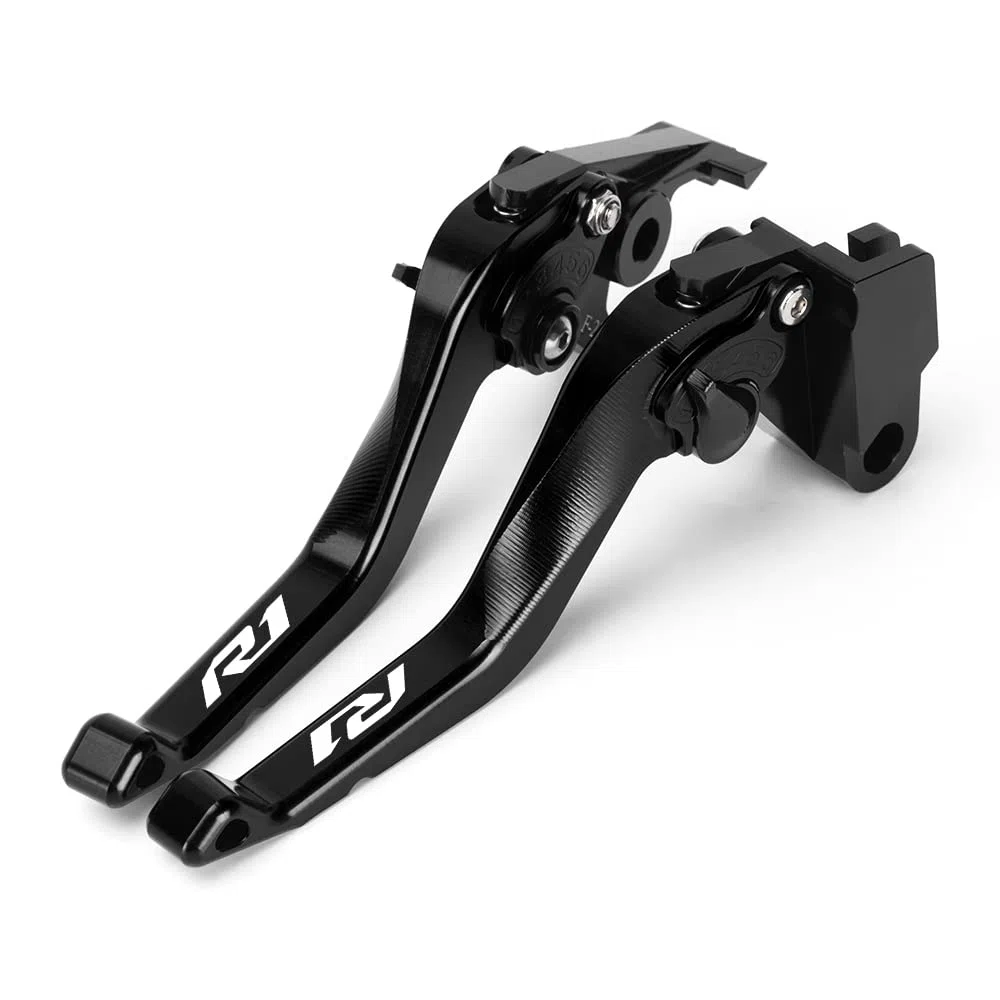 Modeer Für YZFR1 2004-2008 Motorrad Aluminium Kurzen Bremse Kupplungshebel yzf r1 Zubehör (Schwarz)
