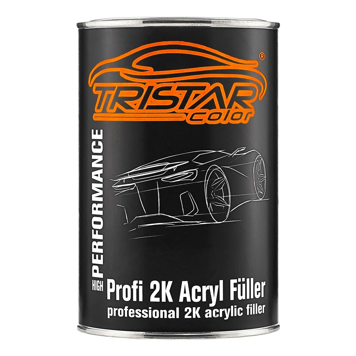 TRISTARcolor 2K High Solid Füller Set/Grundierung für Autolack weiß - 2,6 kg Epoxyfüller & Härter