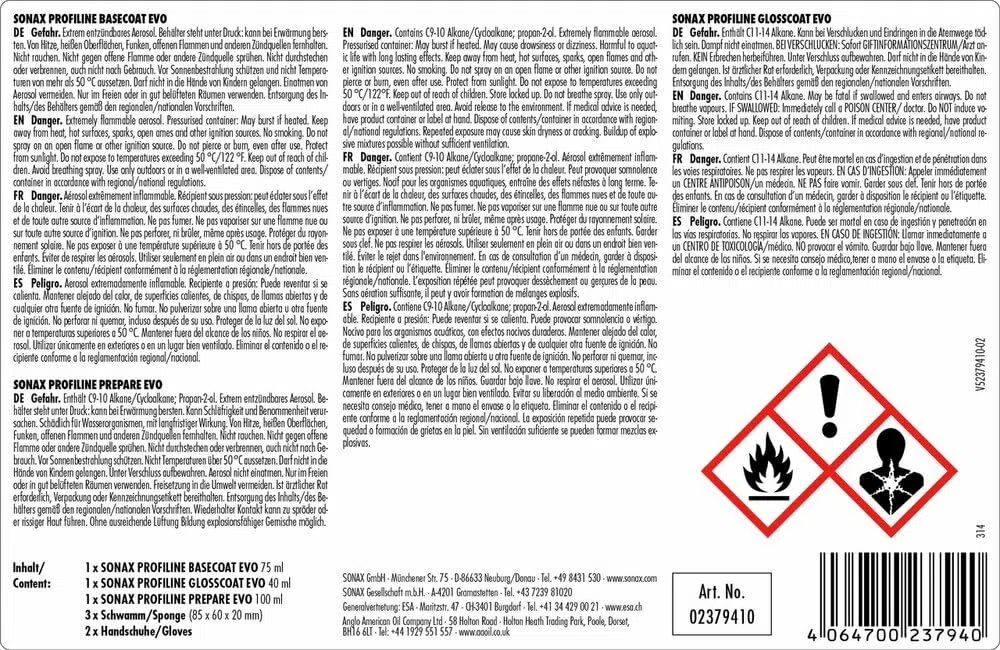 SONAX PROFILINE CeramicCoating CC Evo Komplettset zur keramischen Langzeitversiegelung von Lacken | Art-Nr. 02379410