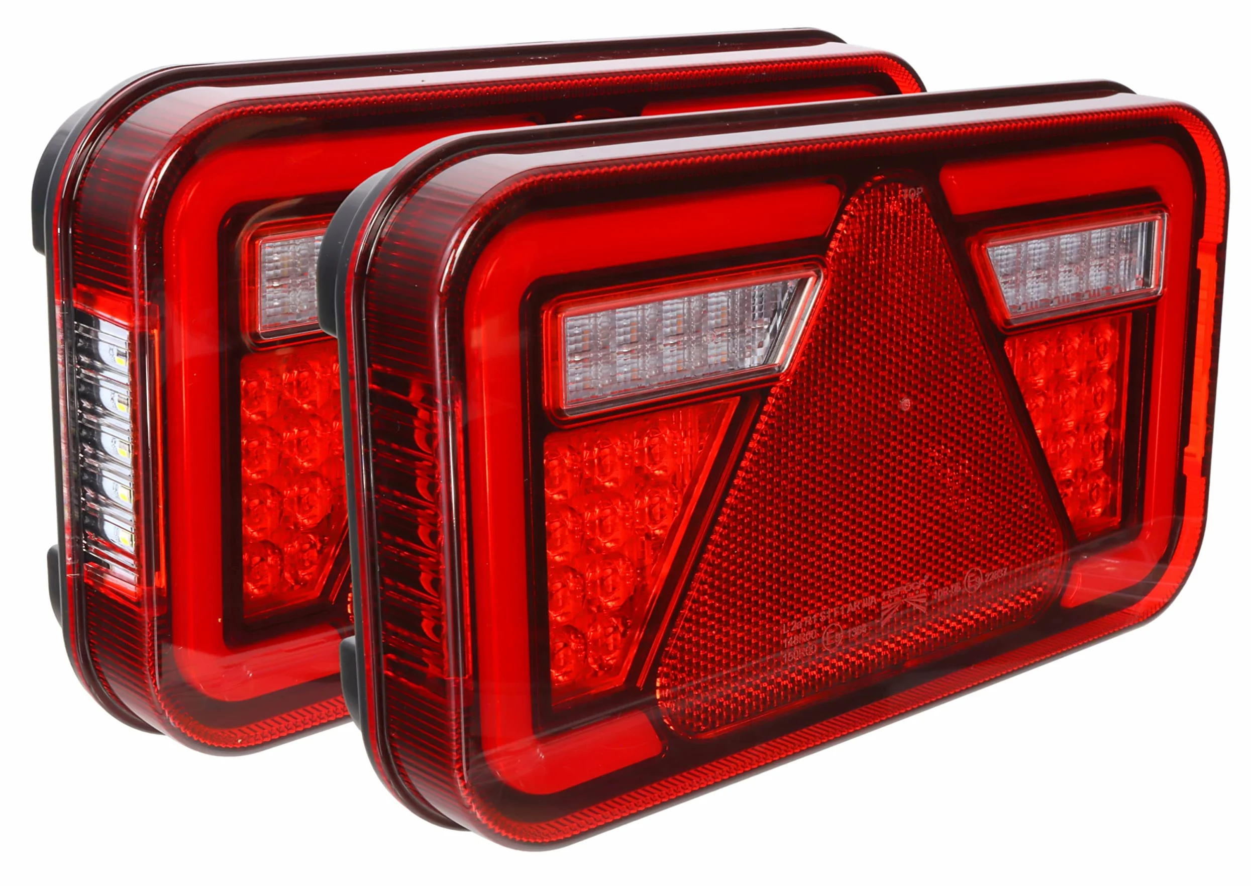 trailer parts4u Aspöck Multiled IV voll LED 5 polig Bajonett Rückleuchte Rücklicht Stoplicht Anhänger (Set)