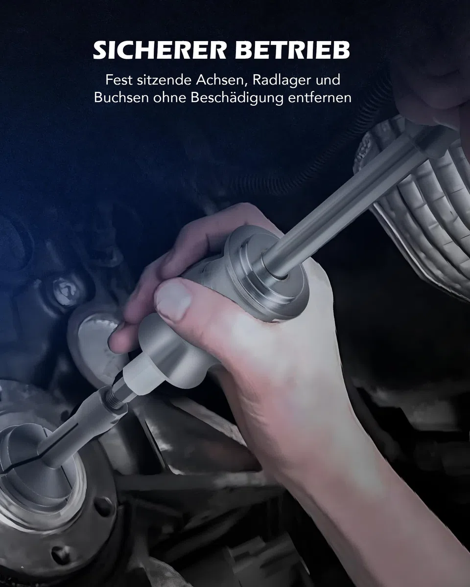 Orion Motor Tech Innenlager Abzieher Set 16-teilig, Lagerabzieher Innen mit Gleithammer und Abziehvorrichtung, Innenabzieher Kit für Kugellager und Buchsen (6 mm bis 59 mm)