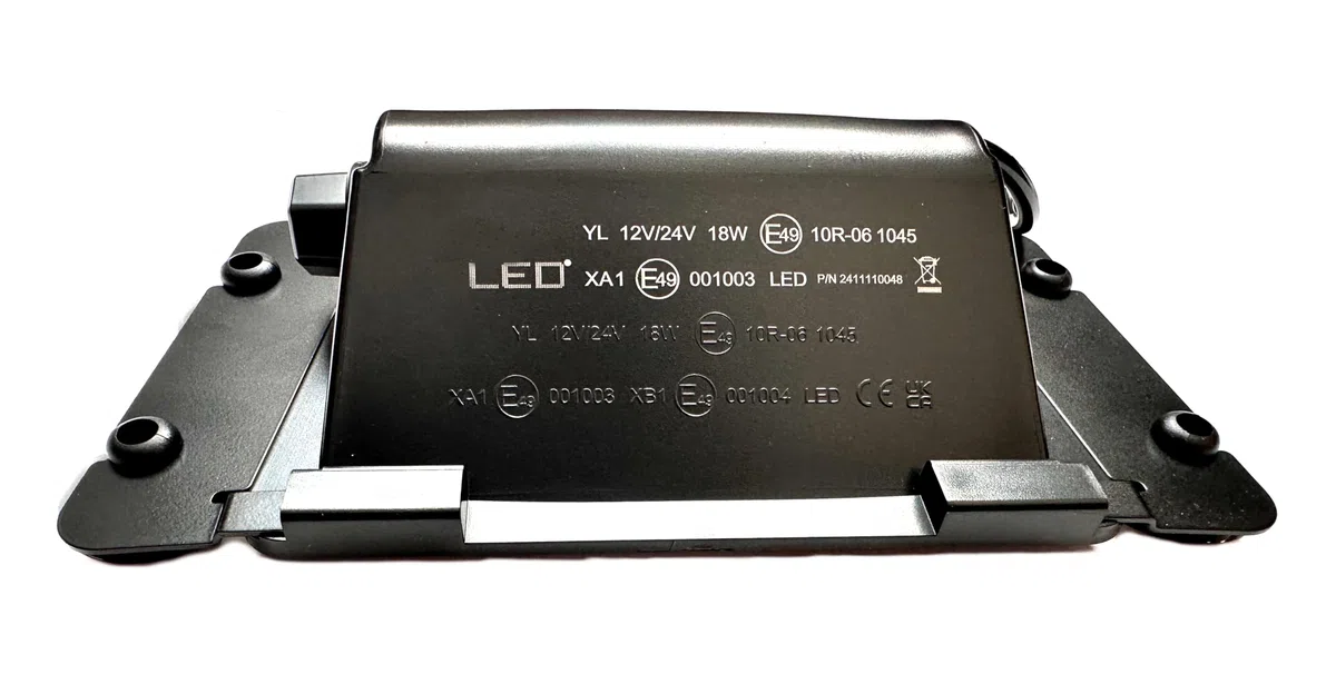 LED Frontblitzer Warnleuchte 12–24V - R65 R10 Zulassung - Amber/Blau Variante - Front Warnlicht für Auto LKW Transporter (252x46mm - Amber)