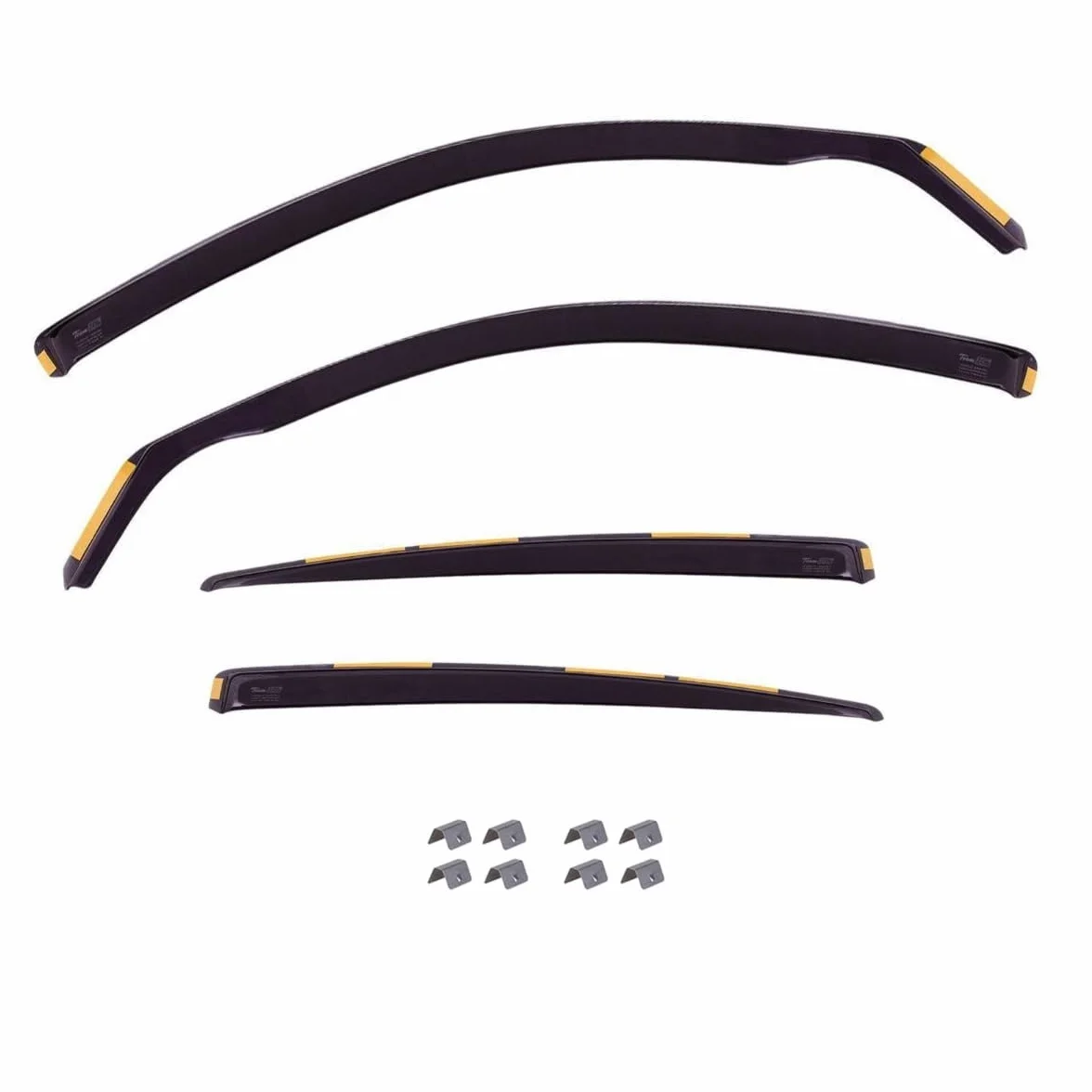 J&J AUTOMOTIVE Windabweiser passend für Seat Leon 1 4/5-Türer 1999-2005 4tlg, Heko Regenabweiser Vorne Hinten Getönt Dunkel Passform
