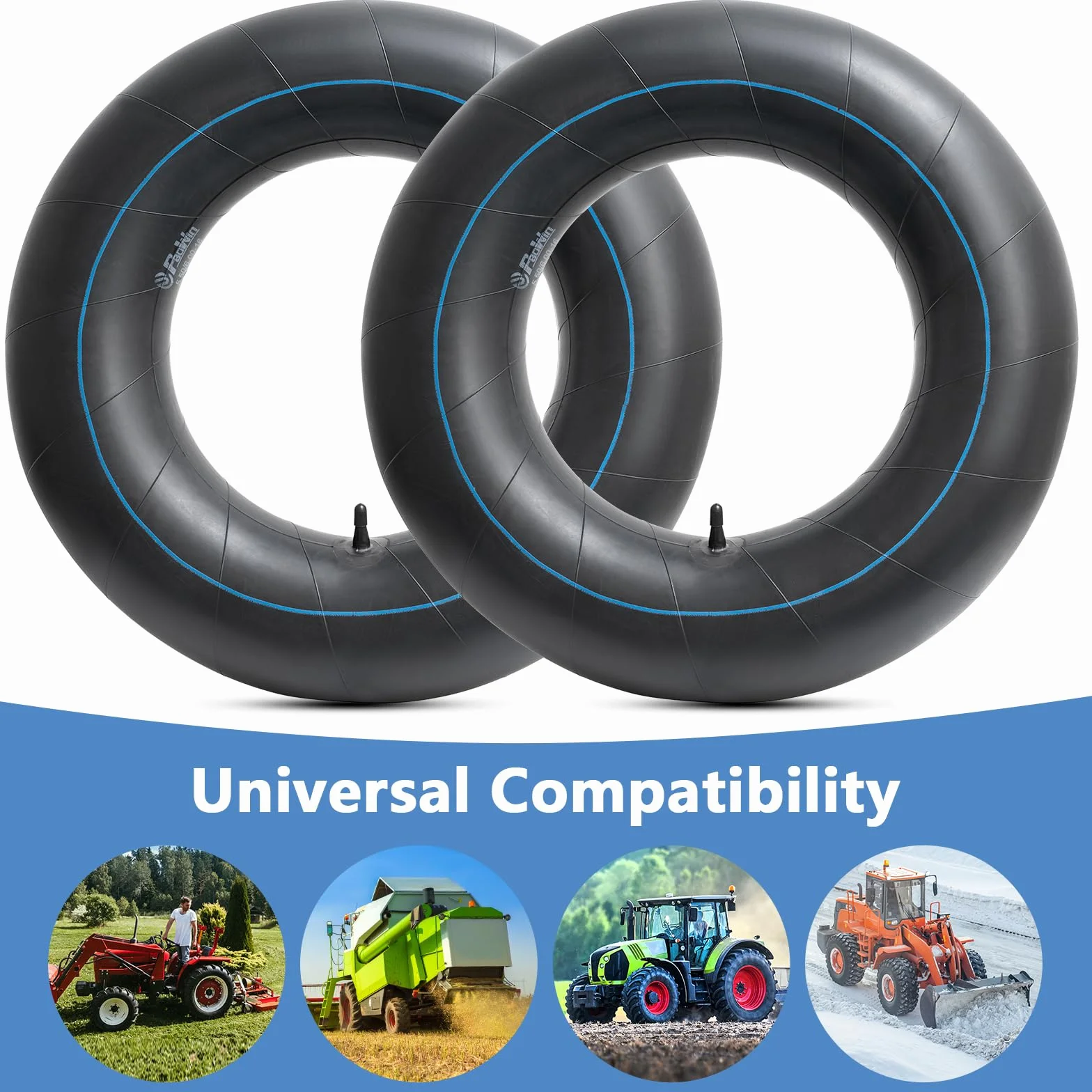2PCS 5.50/6.00-16 Schläuche TR15, Ackerschlepper und Planwagen Ersatzschläuche Heavy Duty Butylkautschuk, kompatibel 5.50-16 6.00-16 550-16 600-16 550x16 600x16 Schläuchen für Vorder-/Hinterreifen