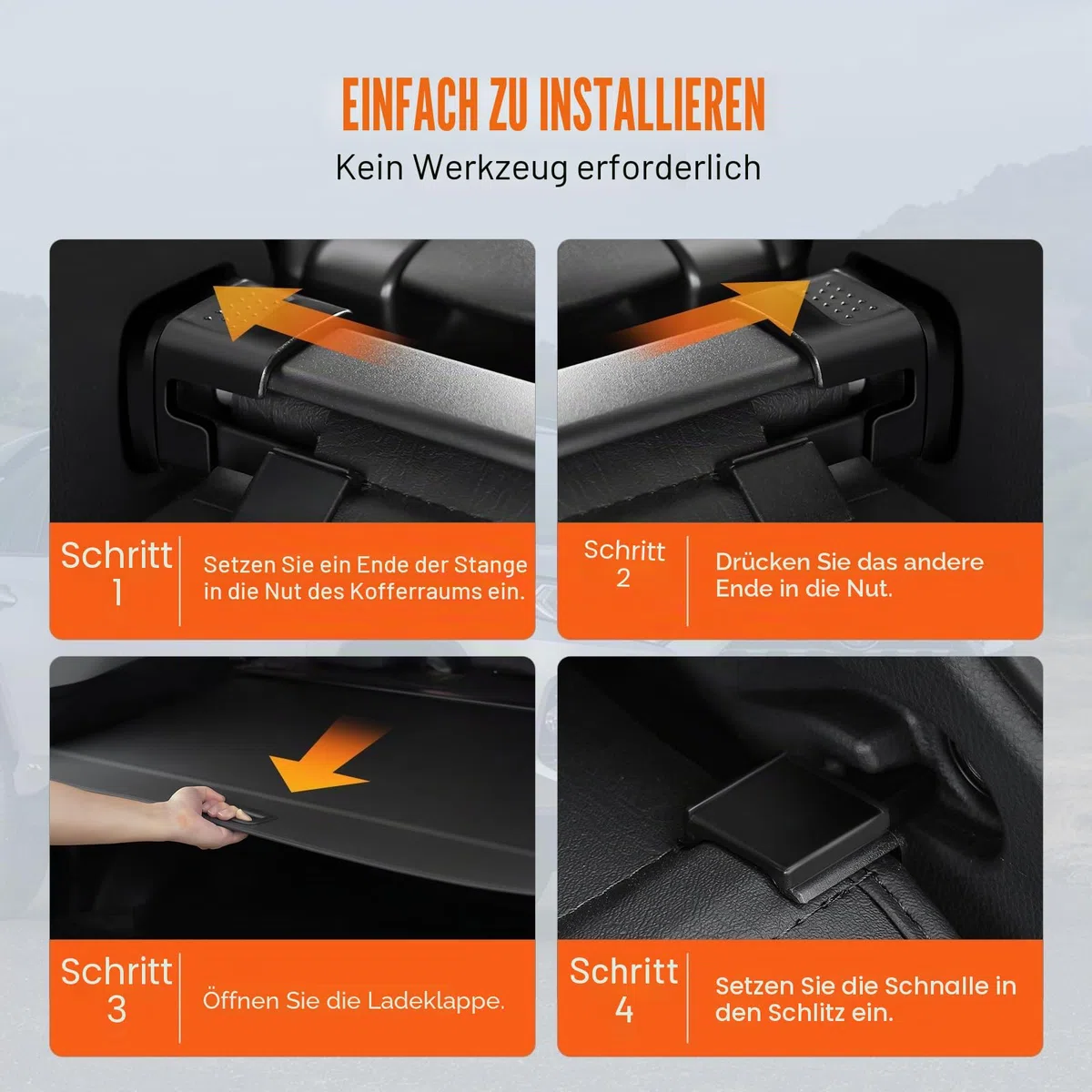 VEVOR Einziehbare Laderaumabdeckung wasserfeste Kofferraumabdeckung für Toyota RAV4 2019–2025 5-Seater, UV-beständige Kofferraumabdeckung aus Aluminiumlegierung & PVC-Lederstruktur