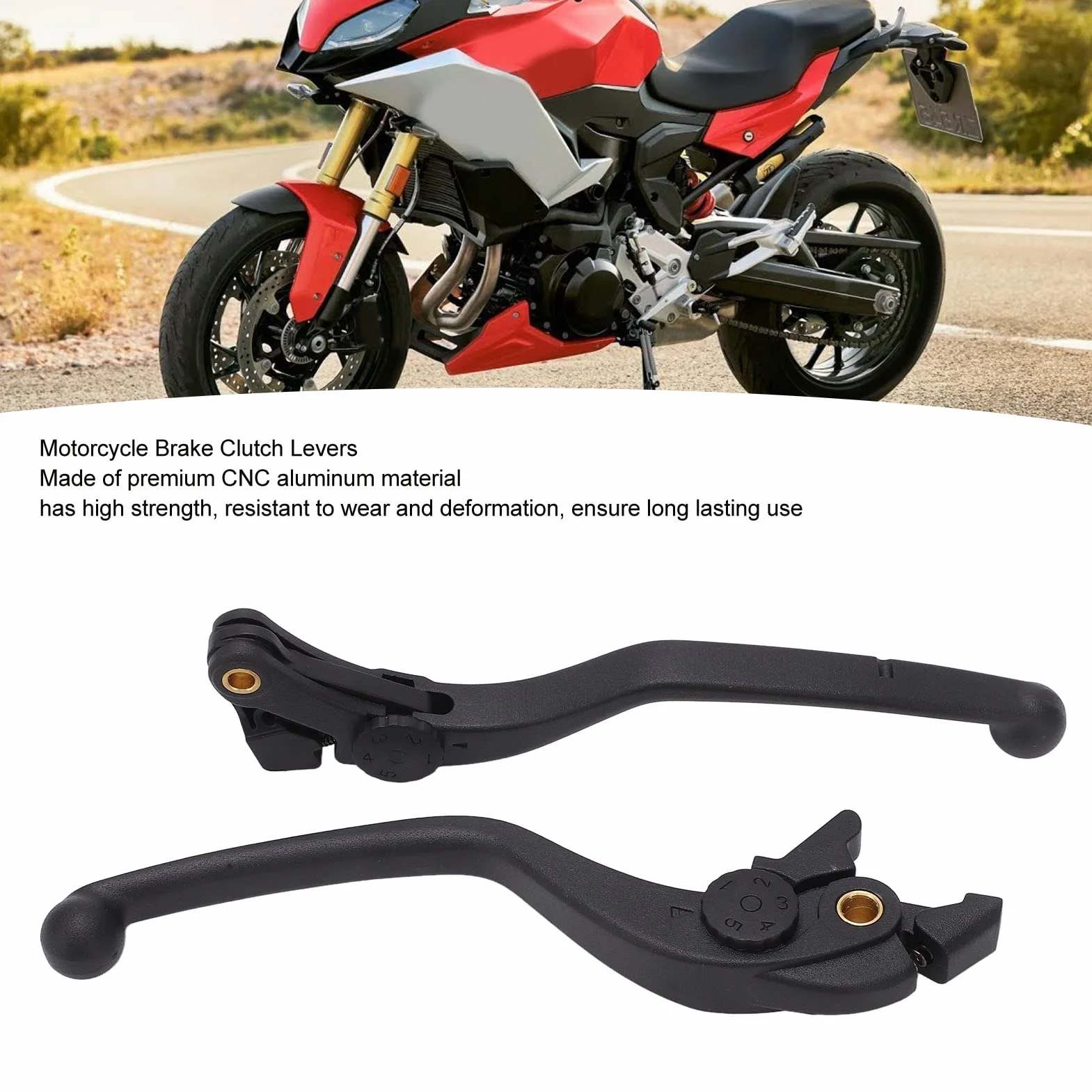 KIMISS 1 Paar Motorrad Bremskupplungshebel, Linker Rechter Griff Bremshebel CNC Aluminium Kupplungsbremshebelstange für F900XR 2020-2022