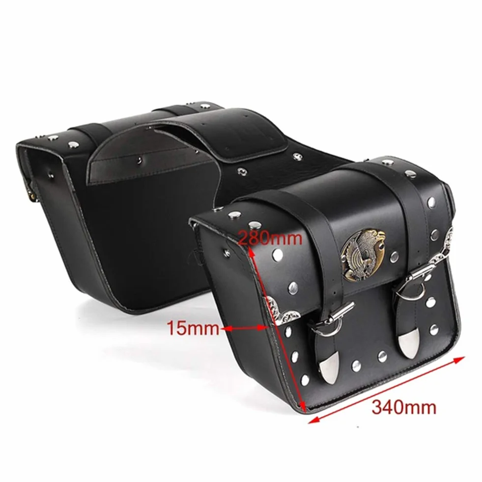 Motorrad-Satteltasche, Universelle PU-Leder-Motorrad-Satteltaschen Sattelwerkzeugtaschen Linke und Rechte Tasche Auto-Innenraum