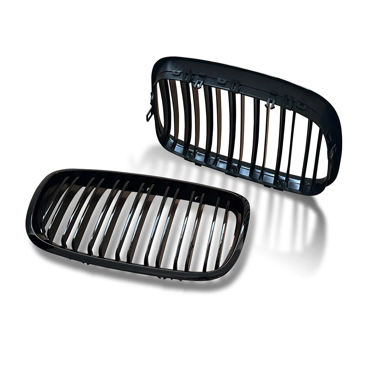 E70 Schwarze Nieren Kühlergrill für BMW X5 E70 X6 E71 Nieren Doppelsteg Sport Kühlergrill Glanz Schwarz E71 Vorne 2007-2013 (For X5 E70 2007-2013)