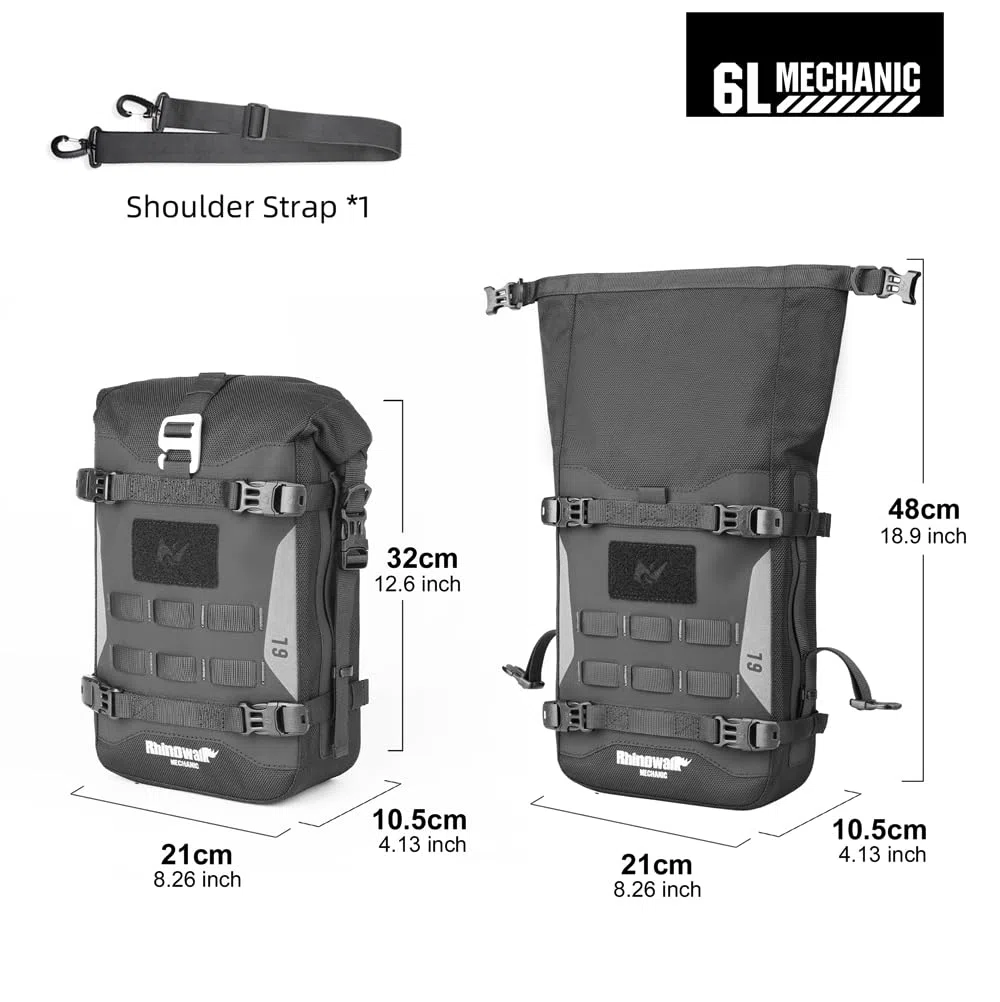 Rhinowalk Motorrad Sturzbügeltasche Wasserdicht Motorradrahmen Tasche für Motorrad Schutzbügel Satteltasche Sitztasche Motorradtasche Seitentasche
