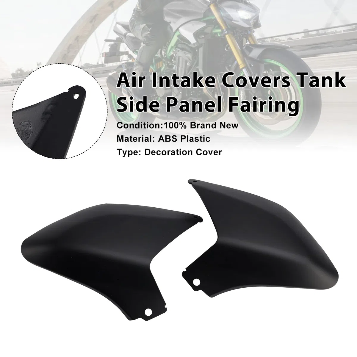 MAD HORNETS Passend für Kawasaki Z900 2025-2026 Air Intake Covers Tank Side Panel Fairing – High-Performance Protection for Your Bike – Matte Black