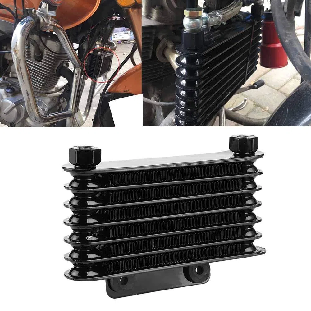 KIMISS Ölkühler 7 Reihen Universal Motor Ölkühler Kühler Kühler für Dirt Bike ATV