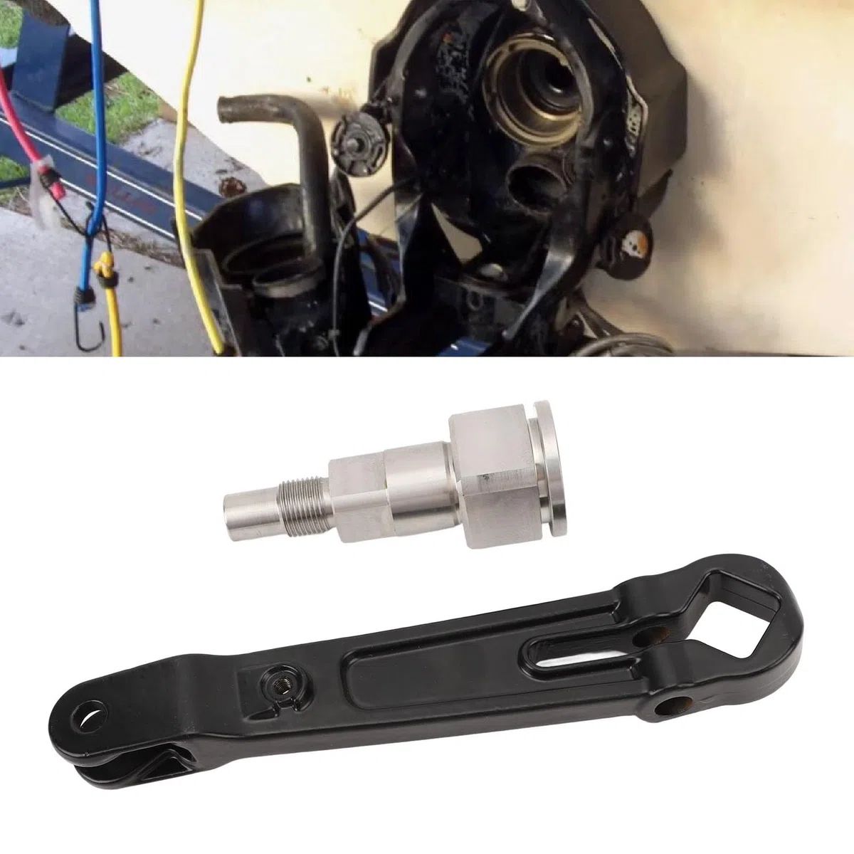 Gimbal-Lenkwellenstift-Dichtungsbuchsen-Mutternsatz, 866322A01 Gimbal-Lenkarmwellenstift, Austausch Des Lenkhebels Aus Metall FüR Mercruiser Bravo Alpha Innenbordmotor