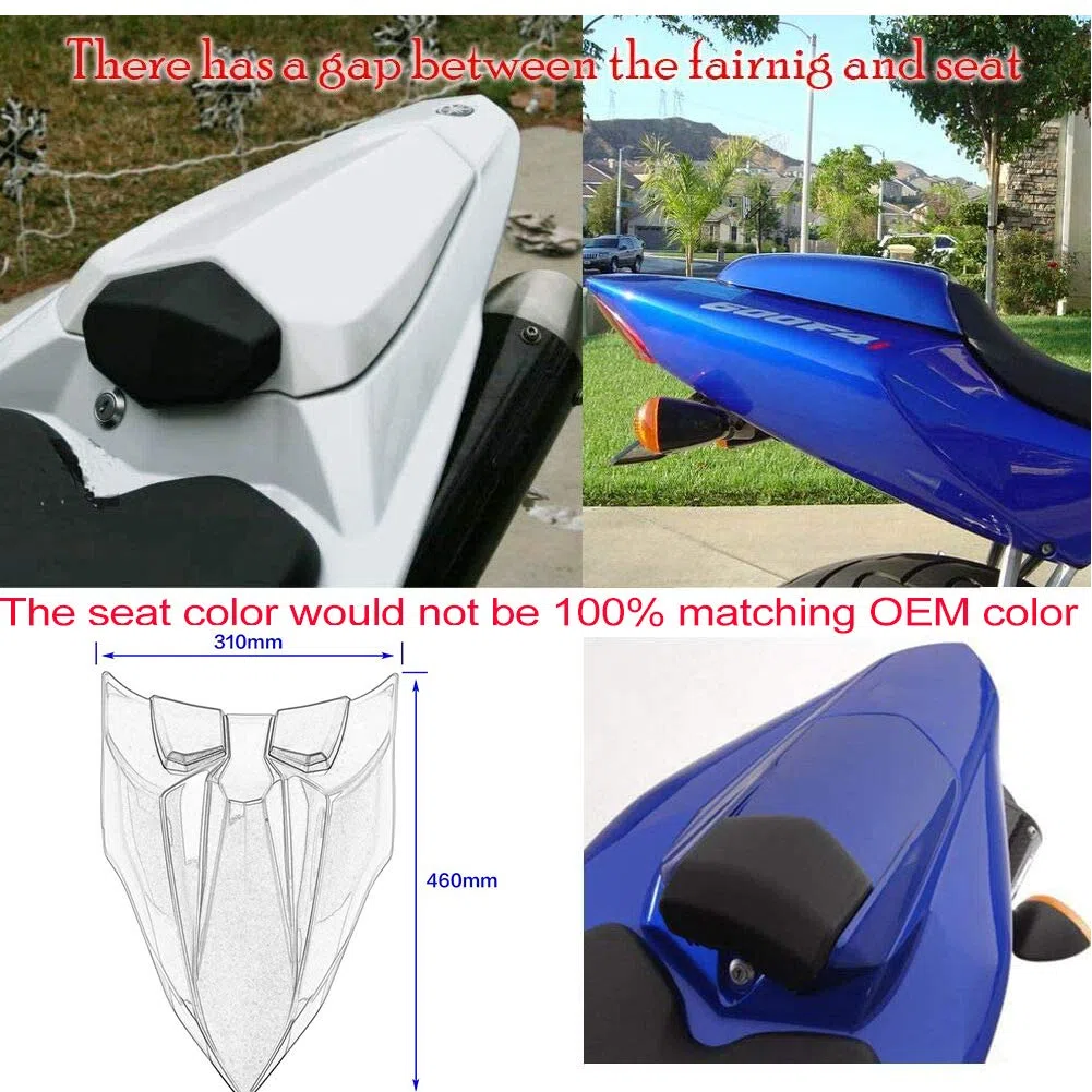 Motorrad Soziusabdeckung Sitzkappe Verkleidung für Z650 NINJA650 Ninja 650 Z650 2017-2025 2021 2022 2023 2024 Heckabdeckung Rücksitzbezug (Schwarz)