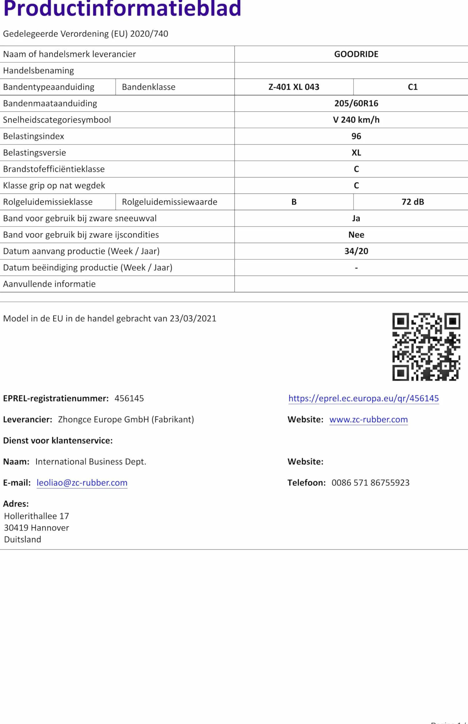 GOODRIDE - 205/60 R16 TL 96V ALL SEASON ELITE Z-401 XL M+S 3PMSF - Ganzjahresreifen