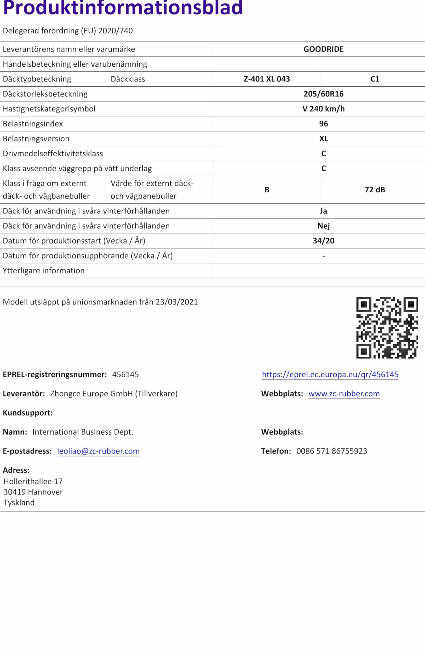 GOODRIDE - 205/60 R16 TL 96V ALL SEASON ELITE Z-401 XL M+S 3PMSF - Ganzjahresreifen