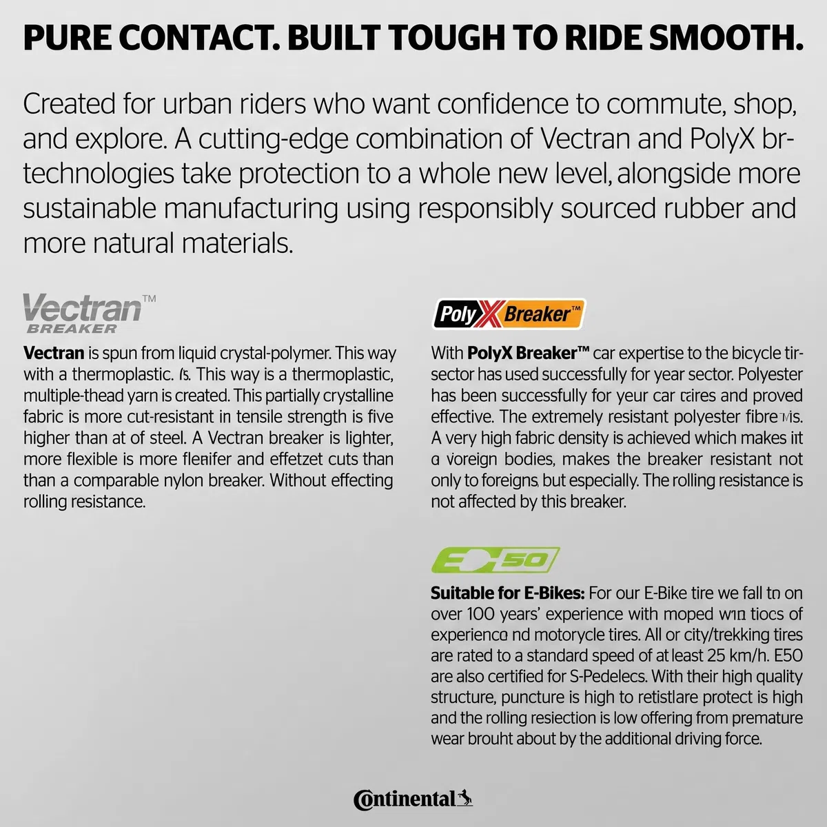 Continental FALTR PURECONT 60-584 B-B Plus RT, Schwarz