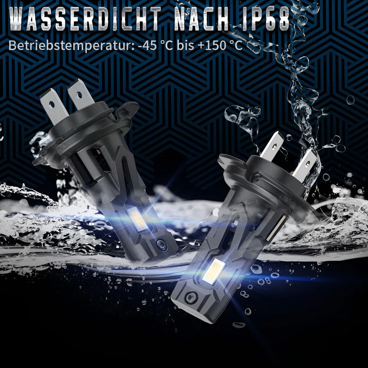 H7 Halogen lampen Auto 12V 55W, Superhelle 6000K Weiß H7 Scheinwerferlampen Ersatzbirnen für Abblend- & Fernlicht, Canbus Fehlerfrei Plug & Play, Perfekt für Autobahn & Nachtfahrten, 2er Set