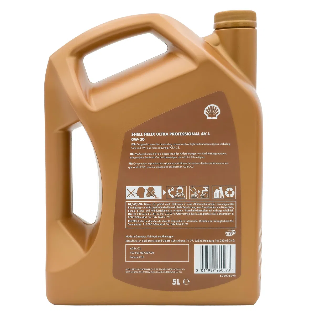 Shell Helix Ultra Professional AV-L 0W-30 Motorenöl, 5 Litre