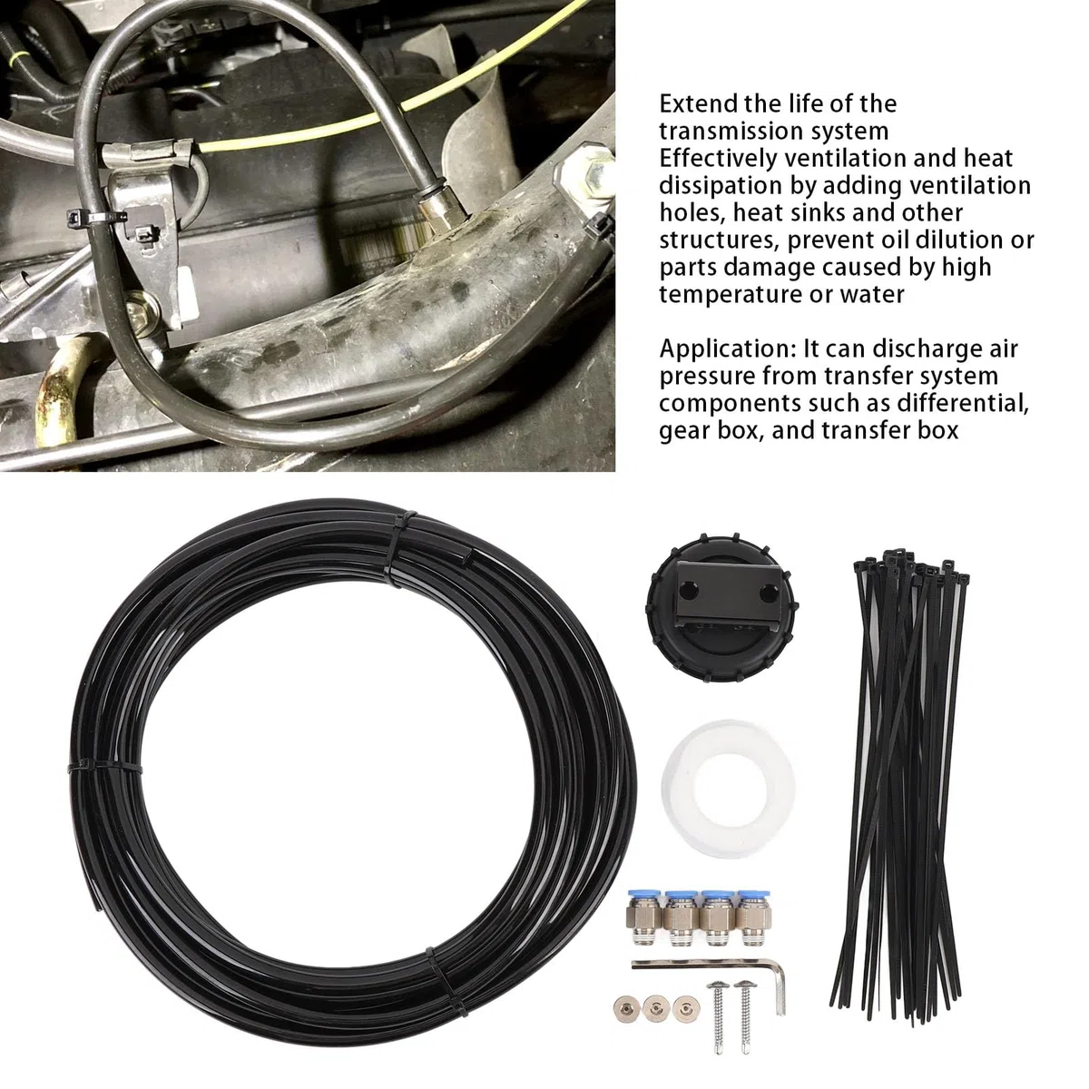 Bediffer Das Differential-Entlüftungsset Sorgt für eine Effiziente Druckentlastung und Verbessert die Belüftung für Mehr Zuverlässigkeit des Fahrzeugs. Ideal für Offroad-Enthusiasten