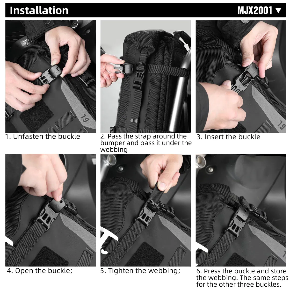 Rhinowalk Motorrad Sturzbügeltasche Wasserdicht Motorradrahmen Tasche für Motorrad Schutzbügel Satteltasche Sitztasche Motorradtasche Seitentasche