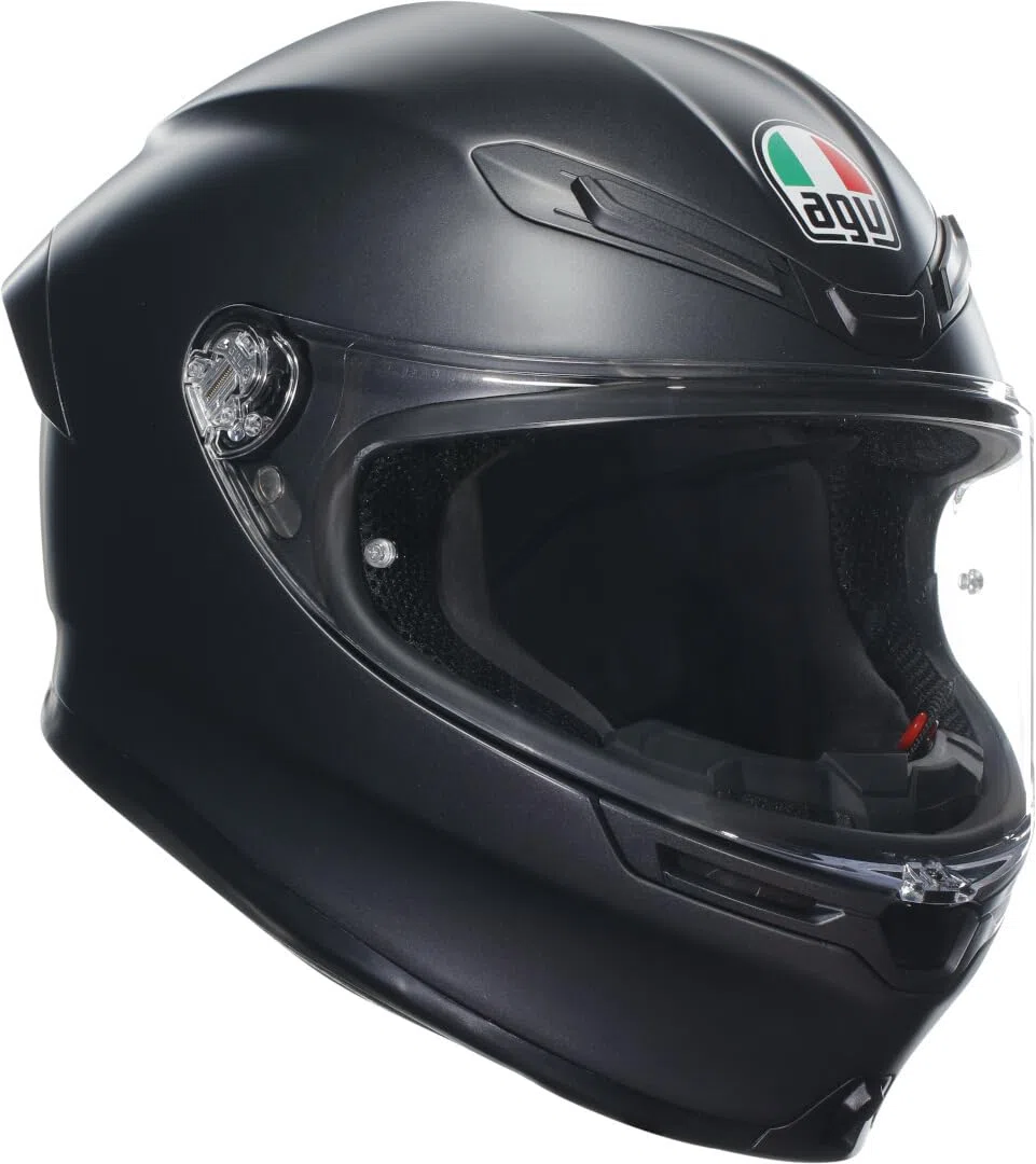 AGV K6 S Integralhelm - ECE 22.06 Motorradhelm für Brillenträger, Carbon Aramid Schale, Pinlock Max Vision Visier, Sport Touring
