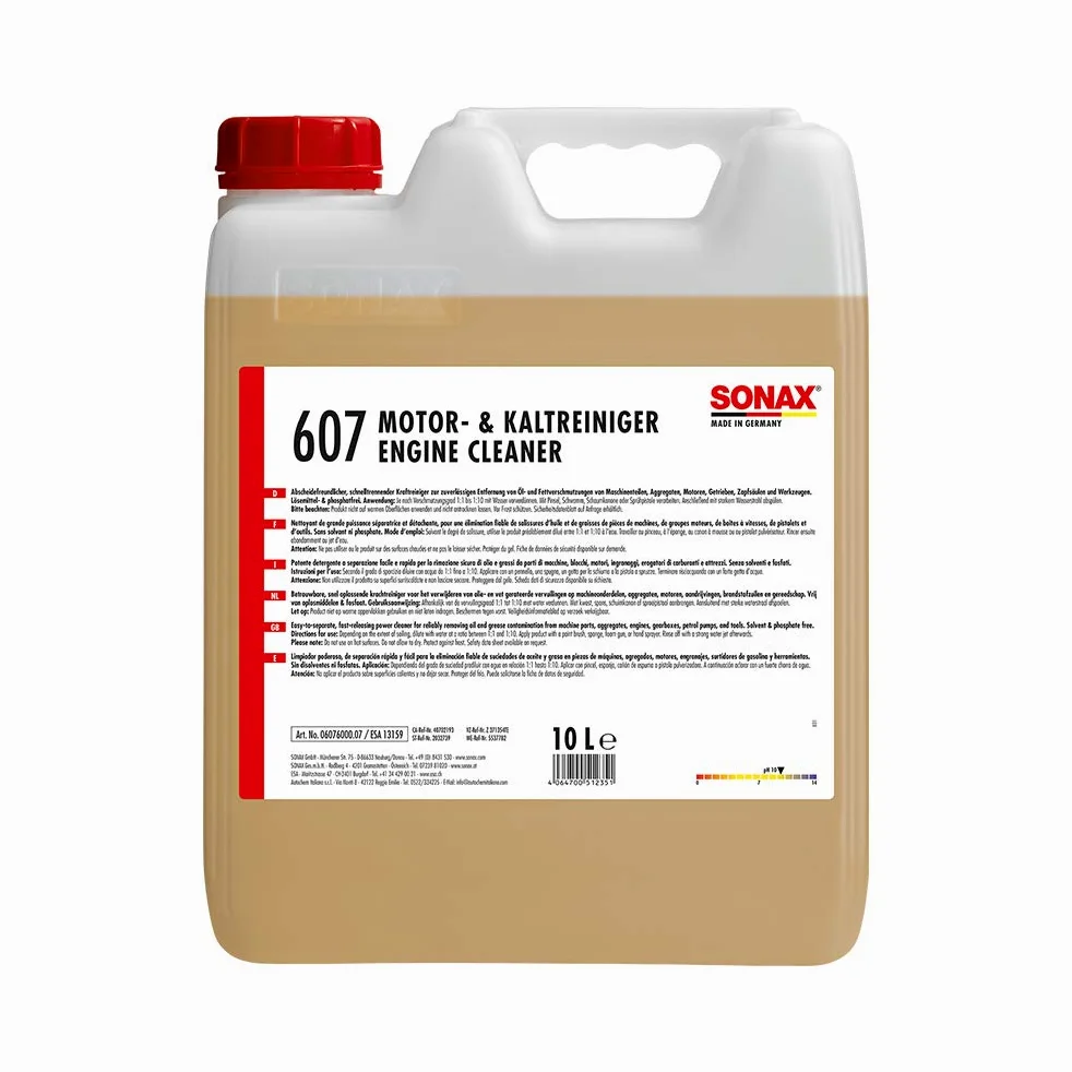 Sonax Motorreiniger Kaltreiniger Engine Cleaner 10L Tensidreiniger Fettentferner Ölentferner Ölreinigung Motorteilreiniger Motorpflege Autopflege