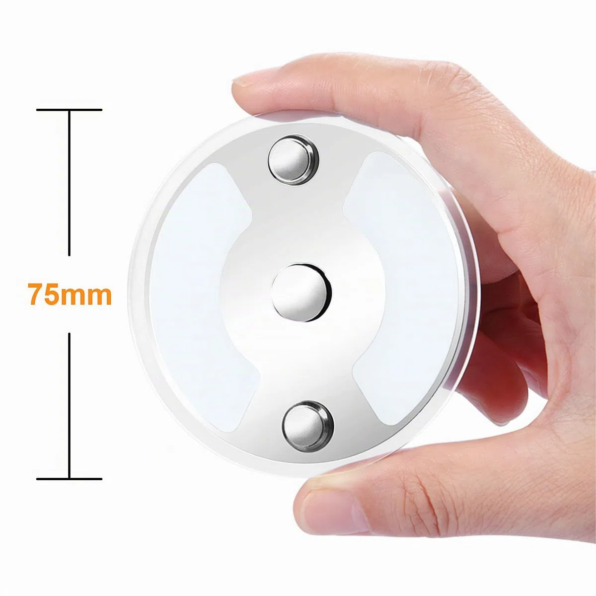 4 x 12V LED Deckenleuchte Wohnmobil Flach Dimmbar Panel Rund Leuchte 75mm 235LM mit Touch Schalter Aufbauleuchte, für Camper Boot Wohnwagen Yacht Auto, Zwei Farbe(3000K/Blau)