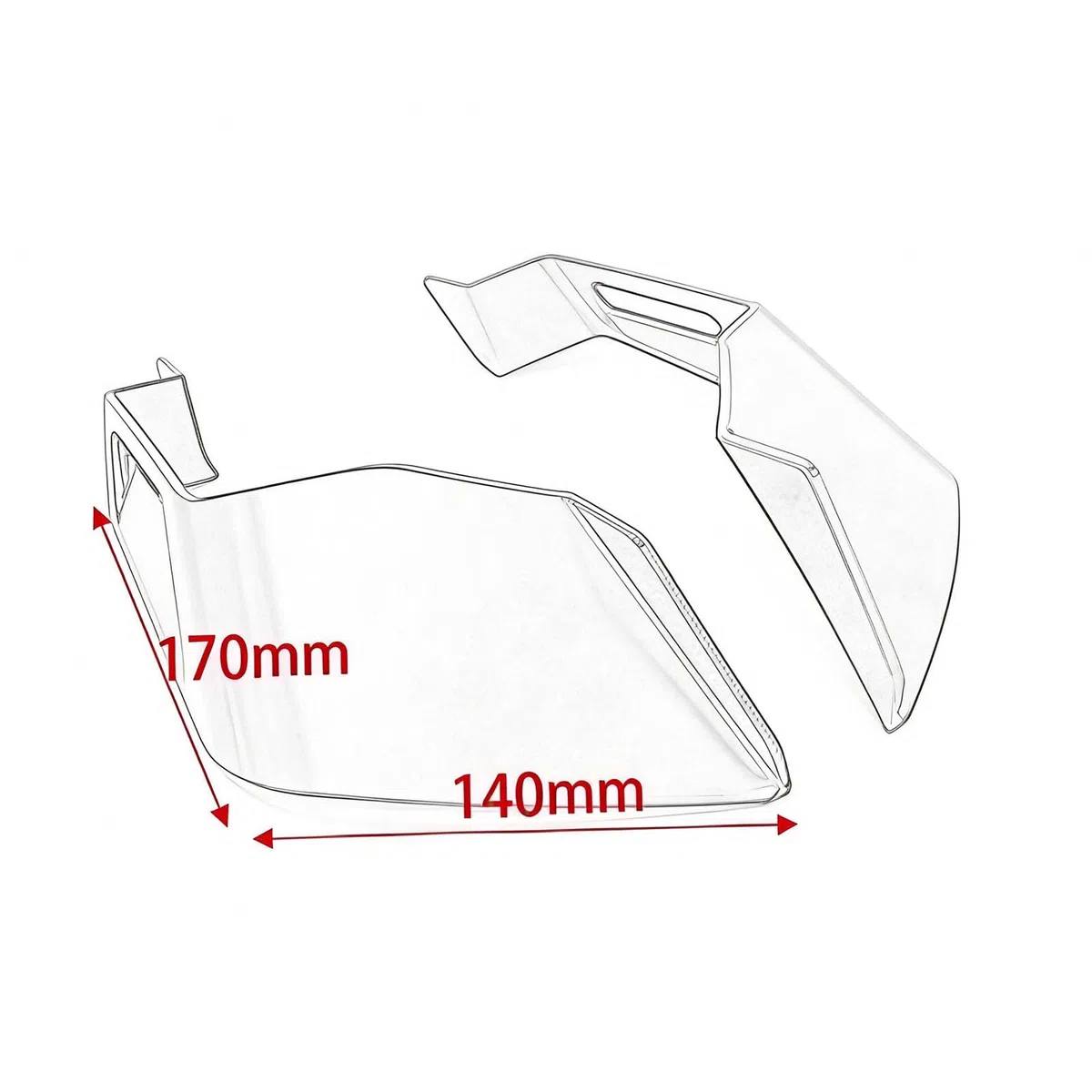 Aerodynamischer Flügel für Can-Am Ryker 900 2019 2020 2021 2022 2023 2024 2025 2026 Motorrad Seitenspoiler Frontverkleidung Winglets Carbon Optik Schwarz Windabweiser Sport Tuning Zubehör
