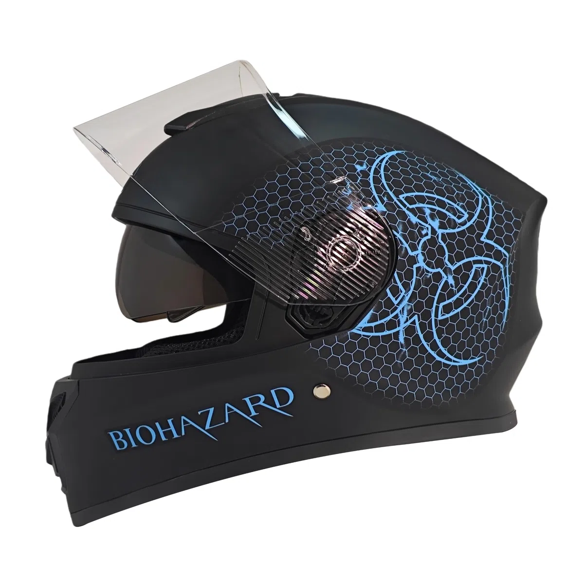 Kinder Integralhelm Bio-Hazard AHP – Motorradhelm für Kinder, ABS-Schale, robuster Kinderhelm für Downhill, Quad und Motocross, Teal