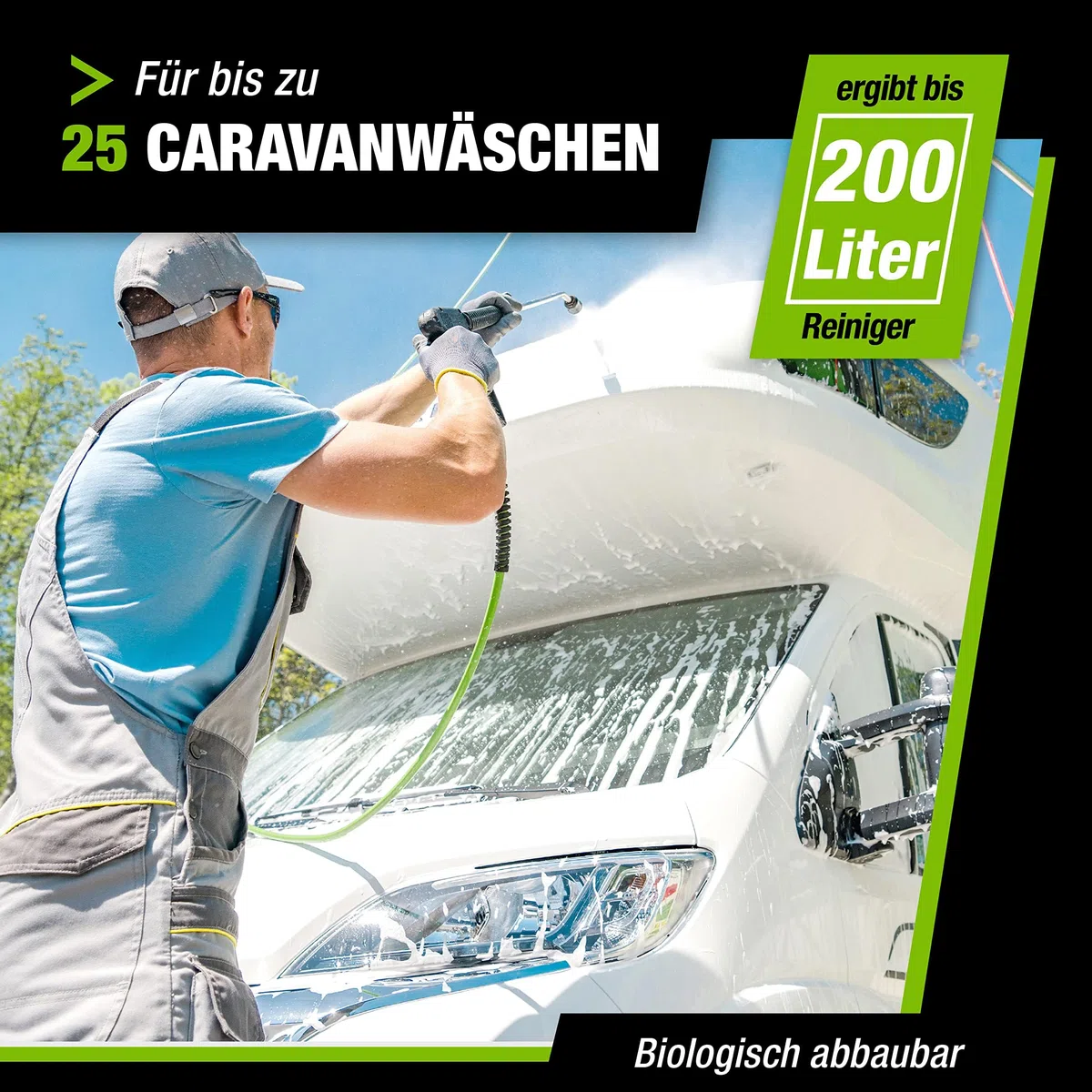 CleanTruck Caravan Reiniger 5kg - Effektiver Außenreiniger, Entfernt Schwarze Regenstreifen, Nachhaltig und Umweltfreundlich, Ideal für Pflege und Sauberkeit Ihres Caravans